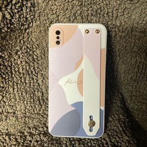 iPhone XS MAX Case - Multicolored with wrist holder/stand